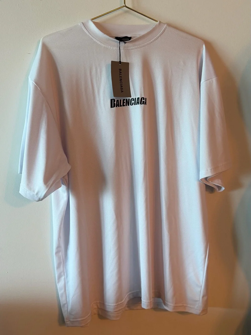 Balenciaga White Short-Sleeve Logo Tee